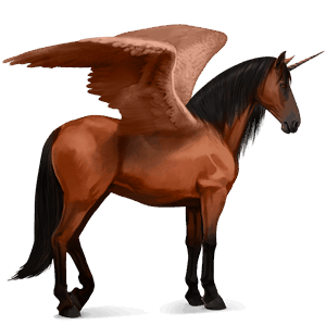 bevingad ridenhörning paint horse brun overo